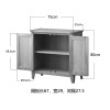 Grey Painted Two Door Cupboard with Oak